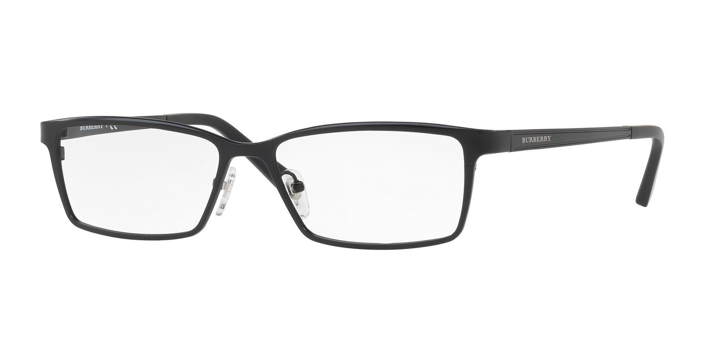Burberry BE1292TD Rectangle Eyeglasses 1007-Matte Black 55-145-15 - Color Map Black