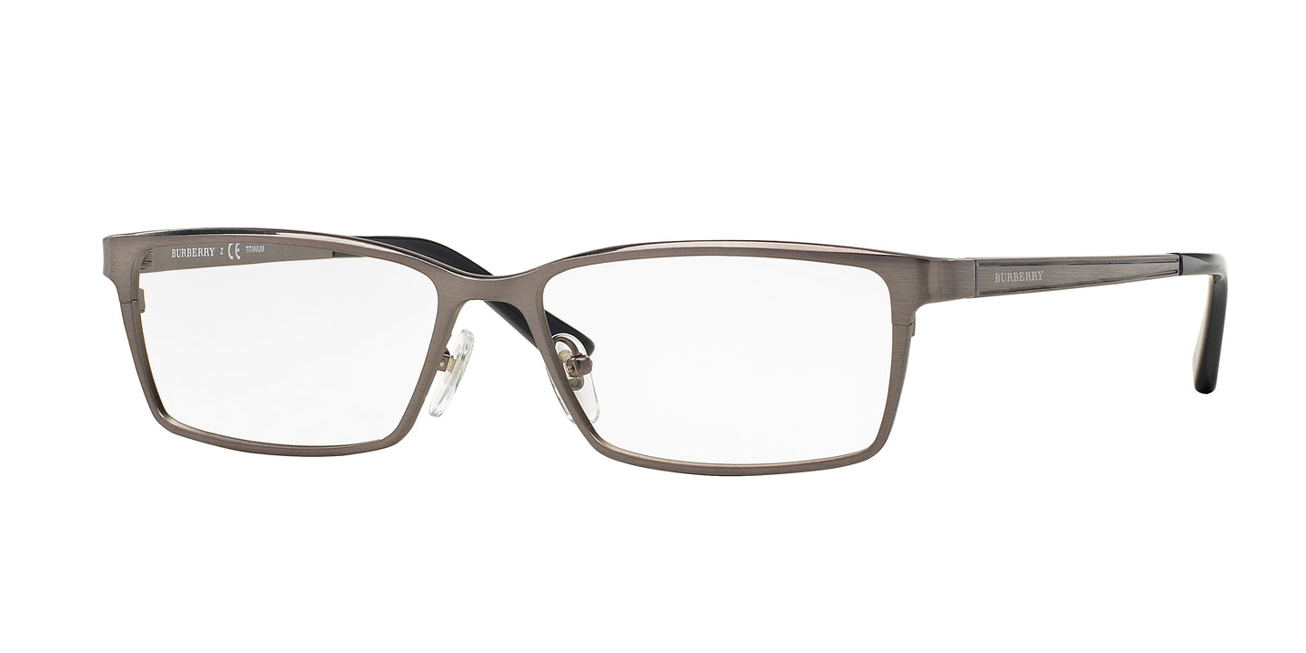 Burberry BE1292TD Rectangle Eyeglasses 1008-Brushed Gunmetal 55-145-15 - Color Map Grey