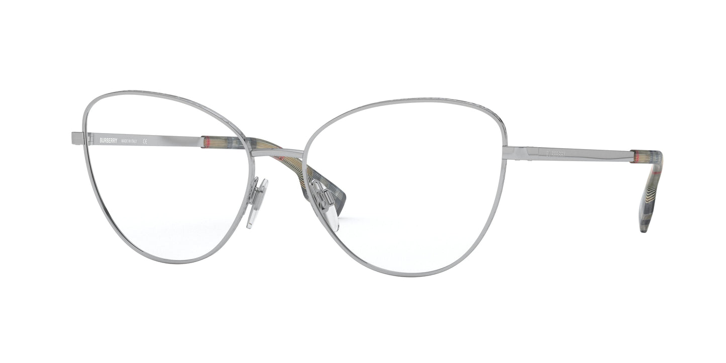 Burberry CALCOT BE1341 Butterfly Eyeglasses 1005-Silver 55-140-16 - Color Map Silver