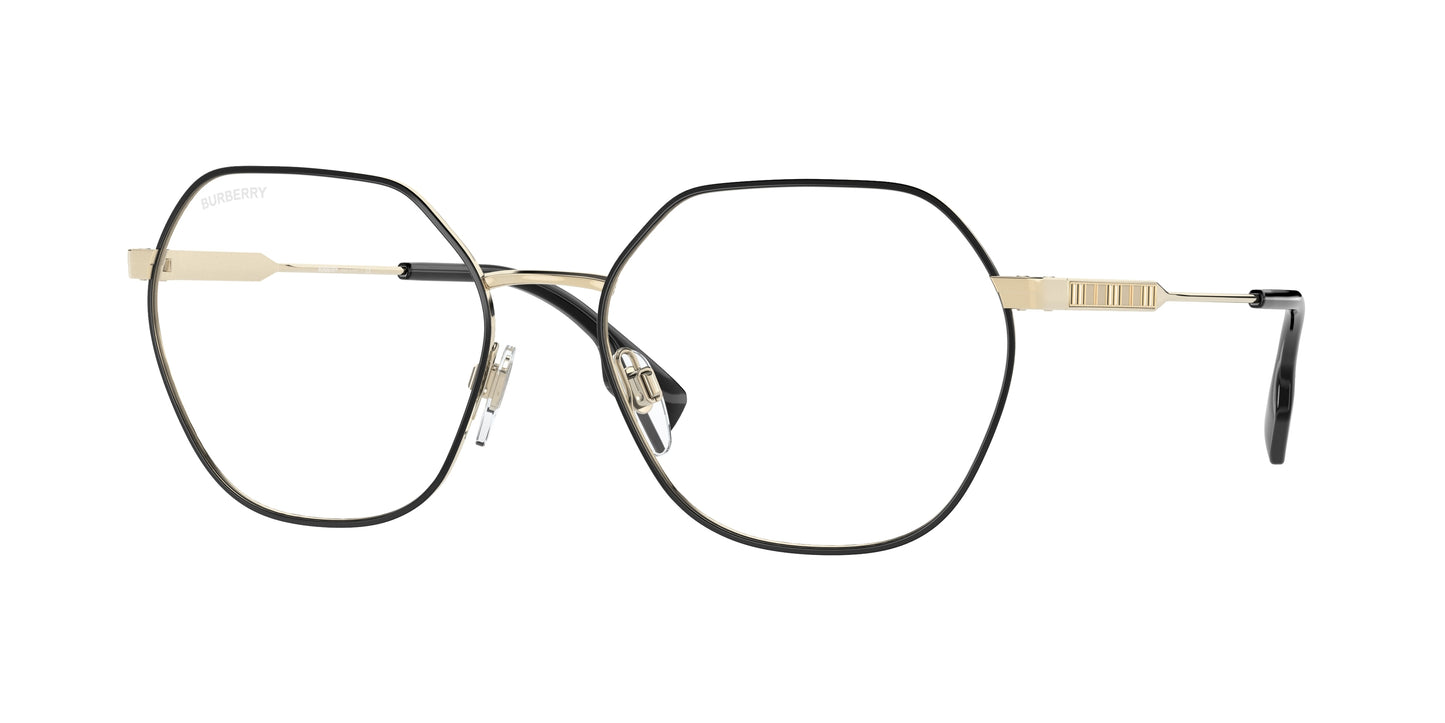 Burberry ERIN BE1350 Irregular Eyeglasses 1326-Black 54-140-17 - Color Map Black