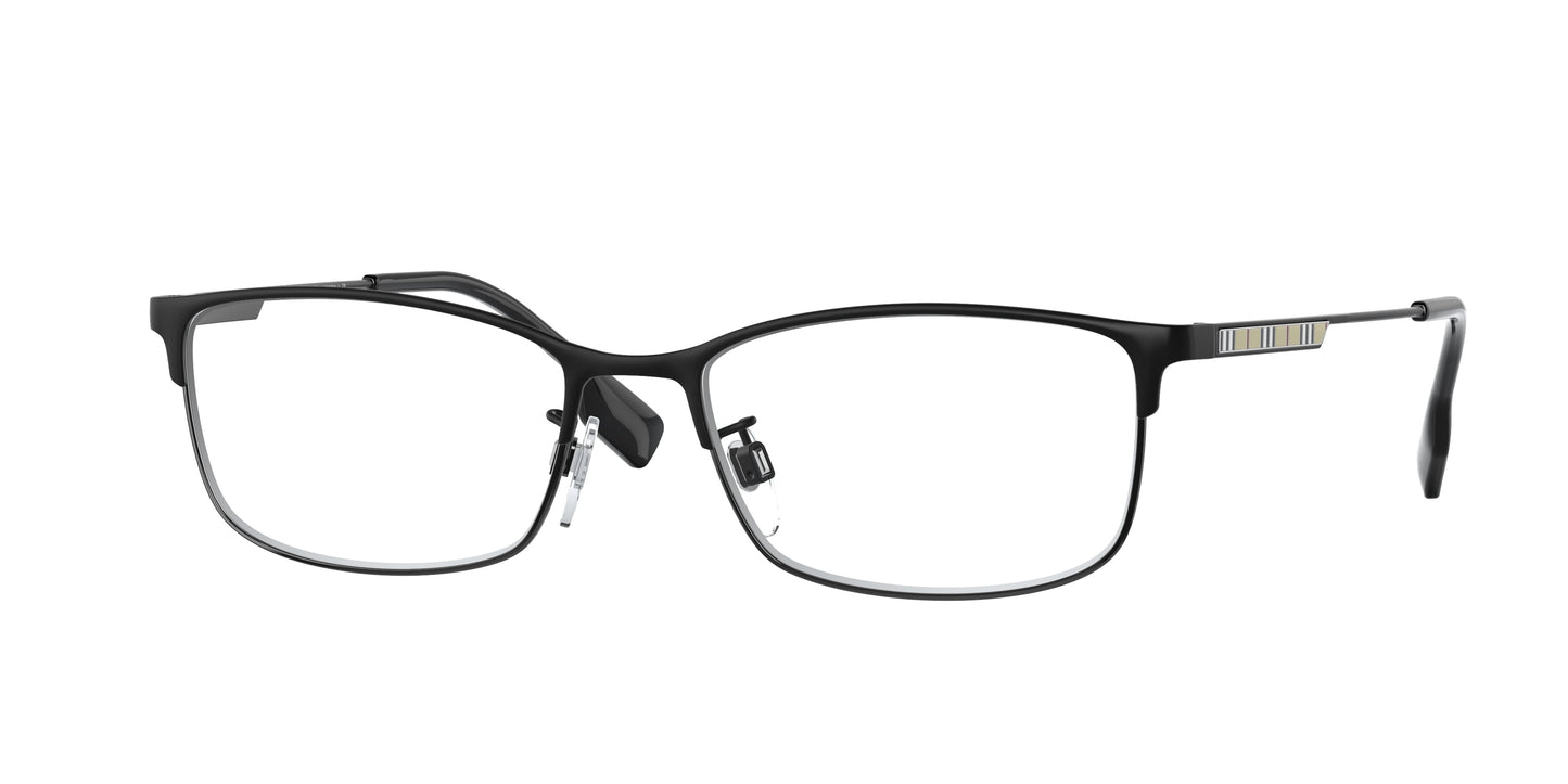 Burberry BE1357TD Rectangle Eyeglasses 1007-Black 55-145-17 - Color Map Black