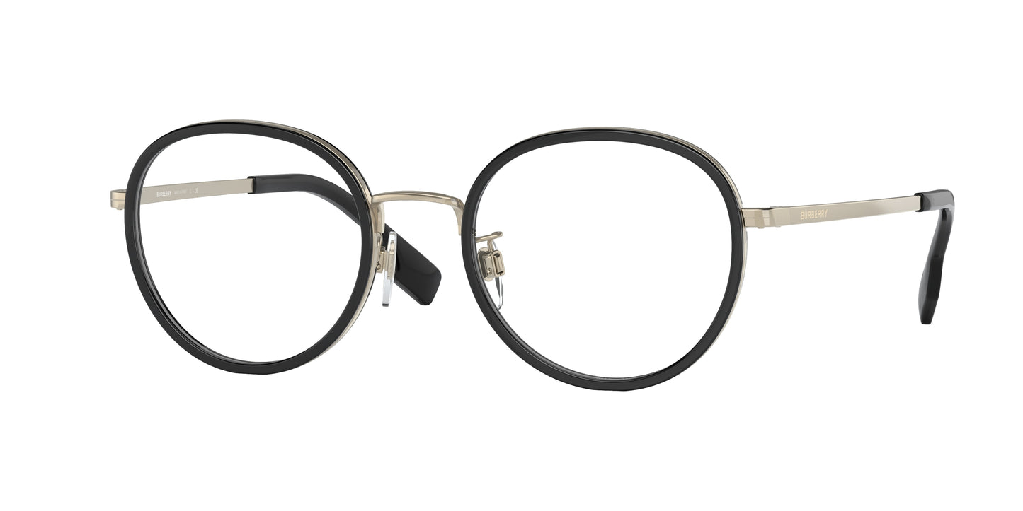 Burberry BE1358D Round Eyeglasses 1109-Black 51-145-21 - Color Map Black