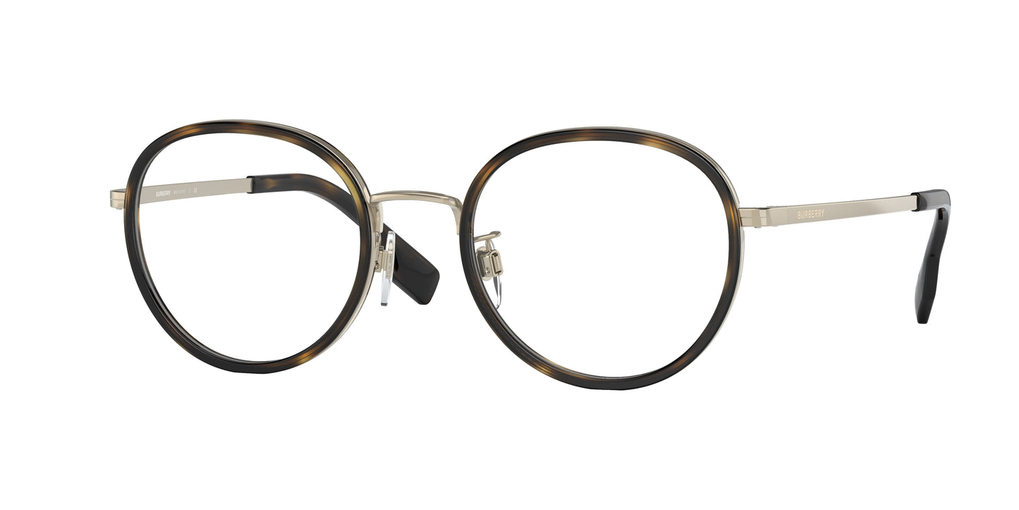 Burberry BE1358D Round Eyeglasses 1322-Dark Havana 51-145-21 - Color Map Brown