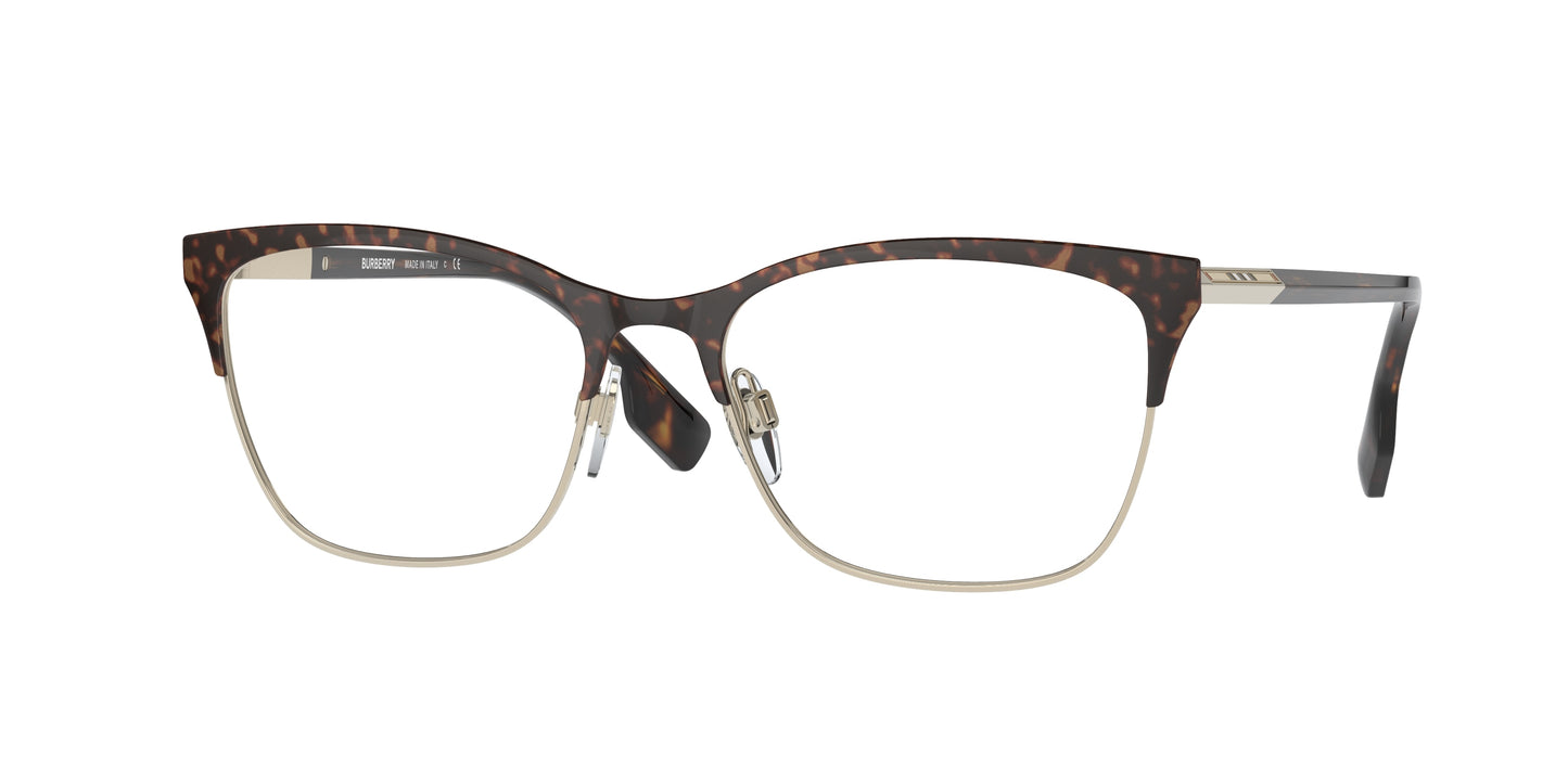 Burberry ALMA BE1362 Cat Eye Eyeglasses 1312-Light Gold/Havana 54-140-17 - Color Map Gold