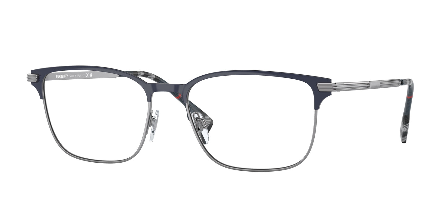 Burberry MALCOLM BE1372 Rectangle Eyeglasses 1003-Blue 57-150-18 - Color Map Blue