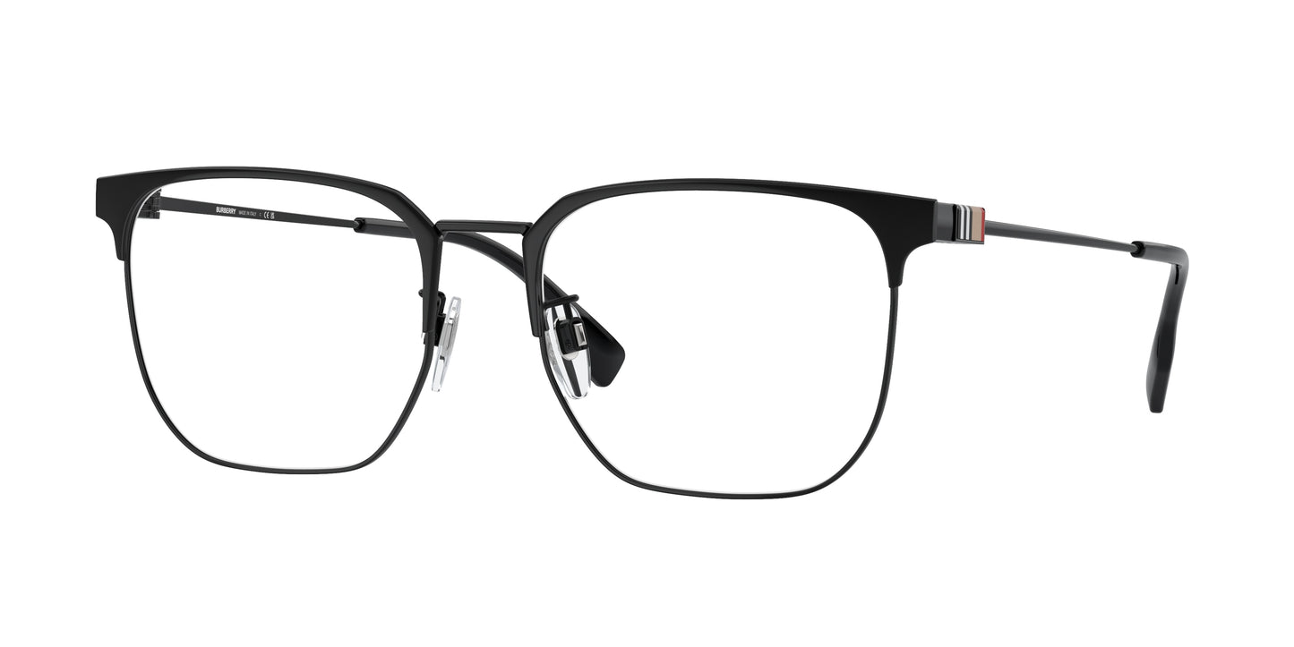Burberry BE1383D Square Eyeglasses 1001-Black 55-145-18 - Color Map Black