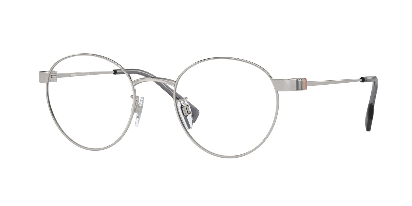 Burberry BE1384TD Round Eyeglasses 1005-Silver 50-145-21 - Color Map Silver