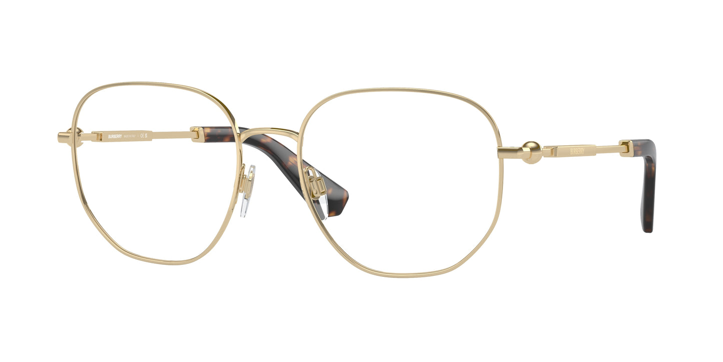 Burberry BE1385 Square Eyeglasses 1109-Light Gold 55-145-18 - Color Map Gold