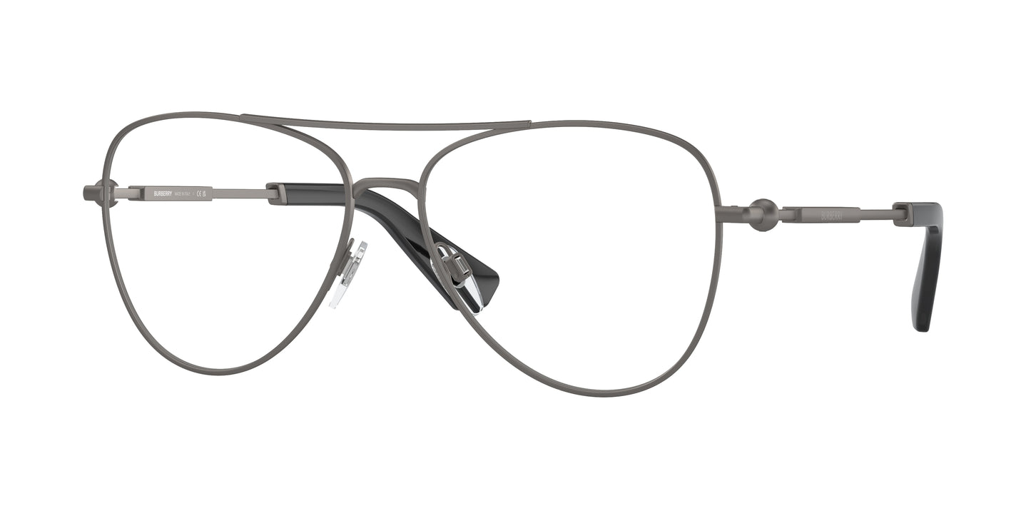 Burberry BE1386 Pilot Eyeglasses 1316-Dark Grey 57-145-15 - Color Map Grey