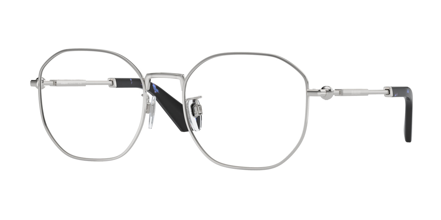 Burberry BE1387D Irregular Eyeglasses 1005-Silver 56-145-19 - Color Map Silver