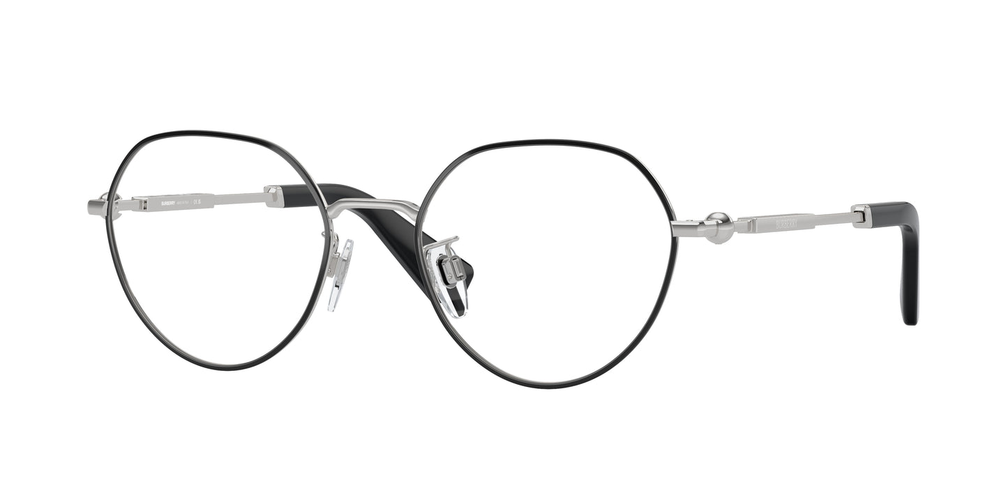 Burberry BE1388D Round Eyeglasses 1230-Black 51-145-19 - Color Map Black