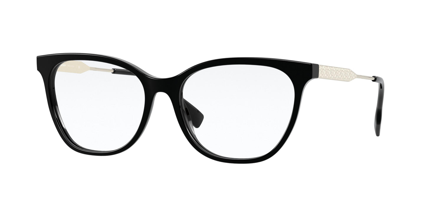 Burberry CHARLOTTE BE2333 Cat Eye Eyeglasses 3001-Black 53-140-16 - Color Map Black