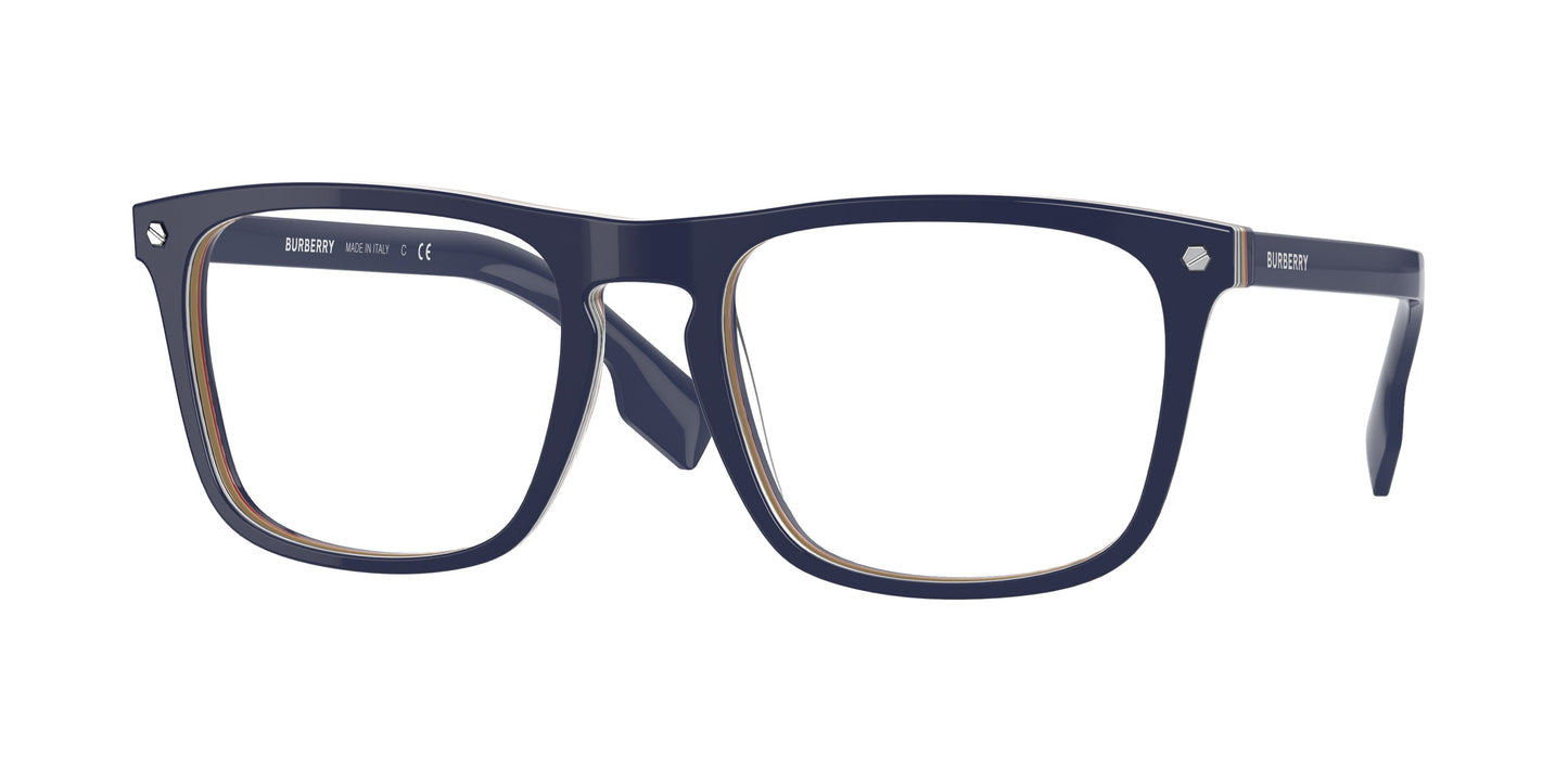 Burberry BOLTON BE2340 Square Eyeglasses 3799-Blue 56-145-20 - Color Map Blue