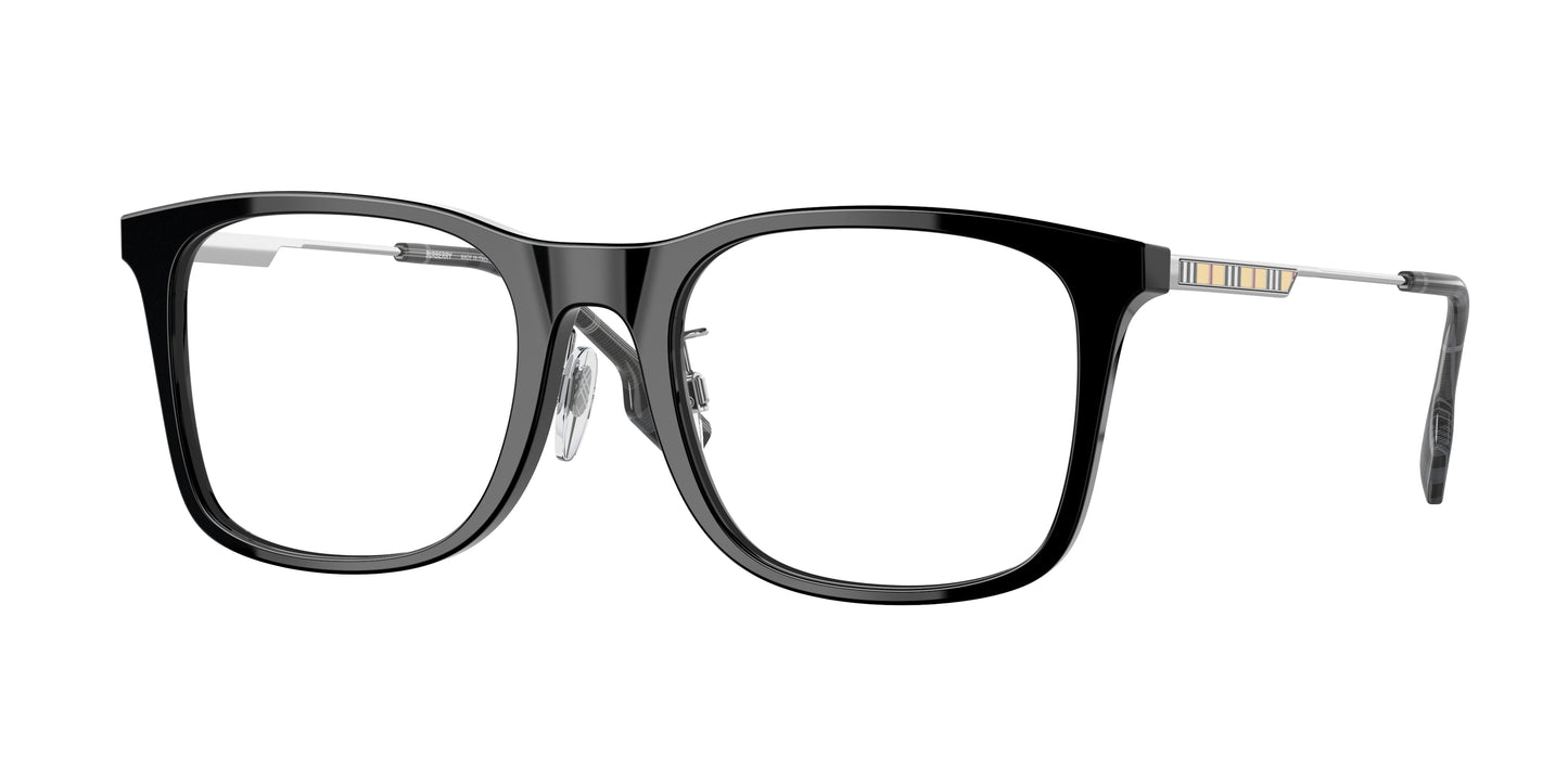 Burberry ELGIN BE2343F Square Eyeglasses 3001-Black 53-145-20 - Color Map Black