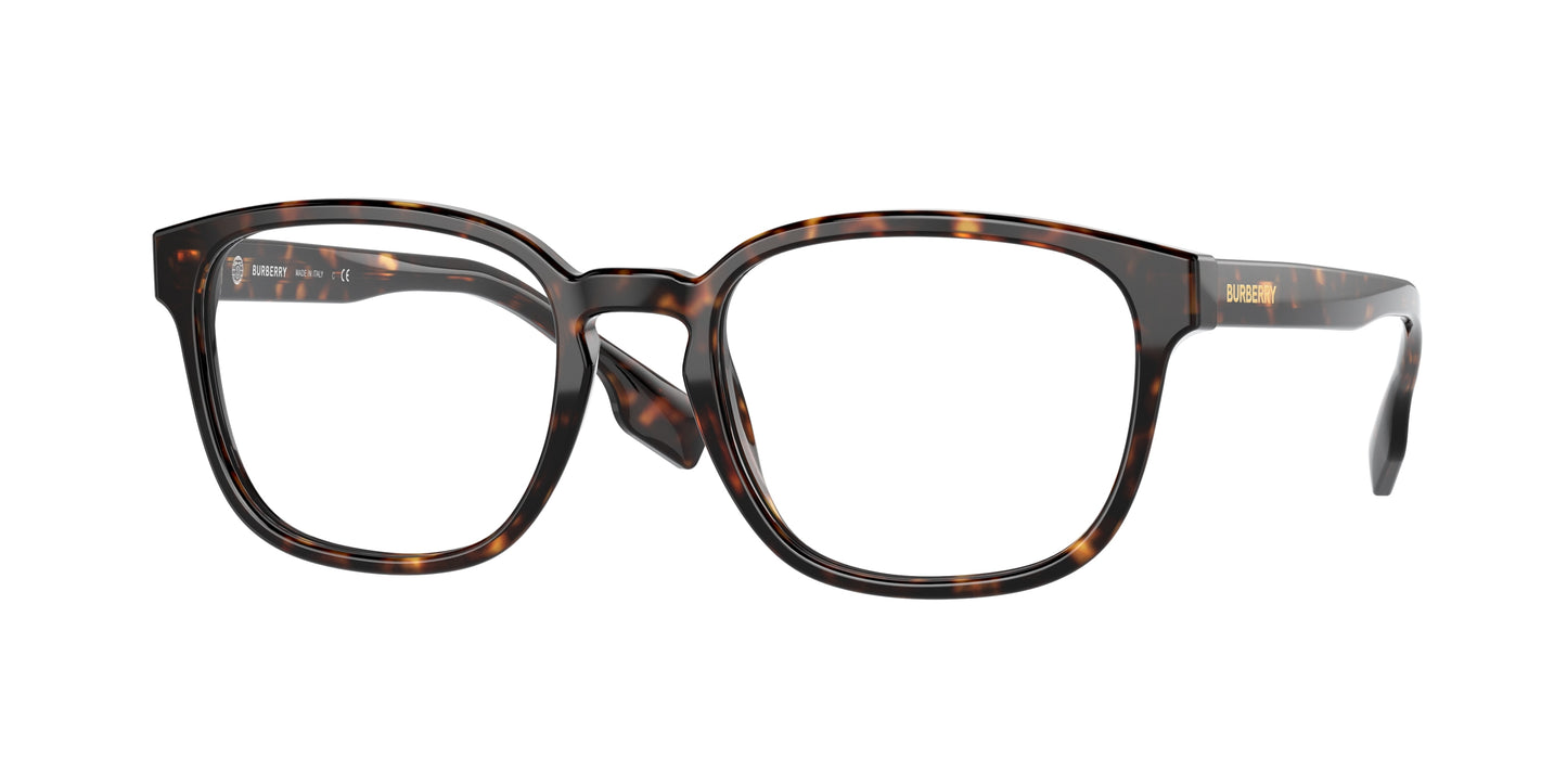 Burberry EDISON BE2344 Square Eyeglasses 3920-Dark Havana 53-145-20 - Color Map Brown
