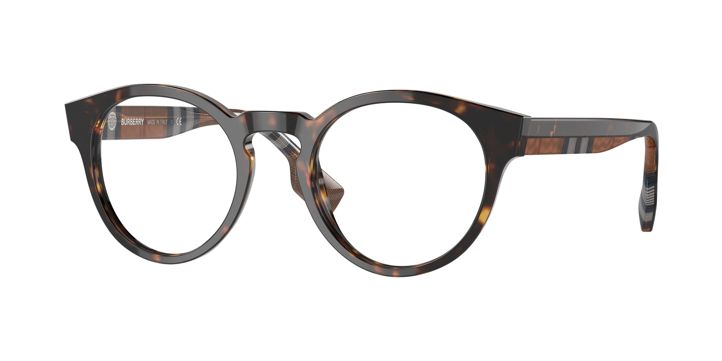Burberry GRANT BE2354 Phantos Eyeglasses 3991-Dark Havana 49-145-21 - Color Map Brown