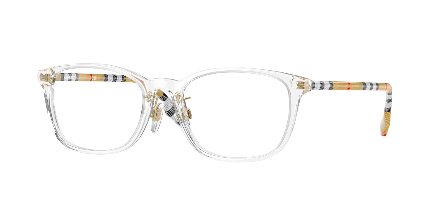 Burberry BE2371D Rectangle Eyeglasses 3889-Transparent 53-140-18 - Color Map Transparent