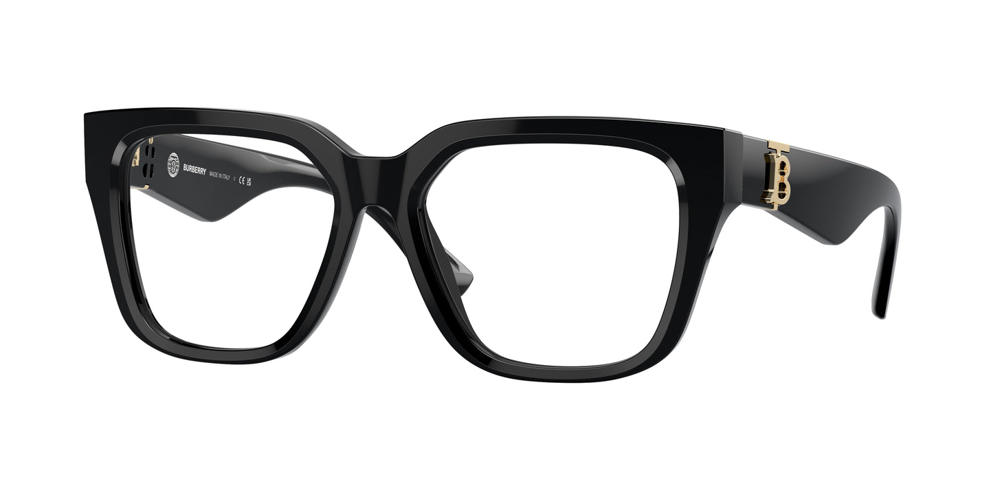 Burberry BE2403 Square Eyeglasses 3001-Black 53-140-17 - Color Map Black