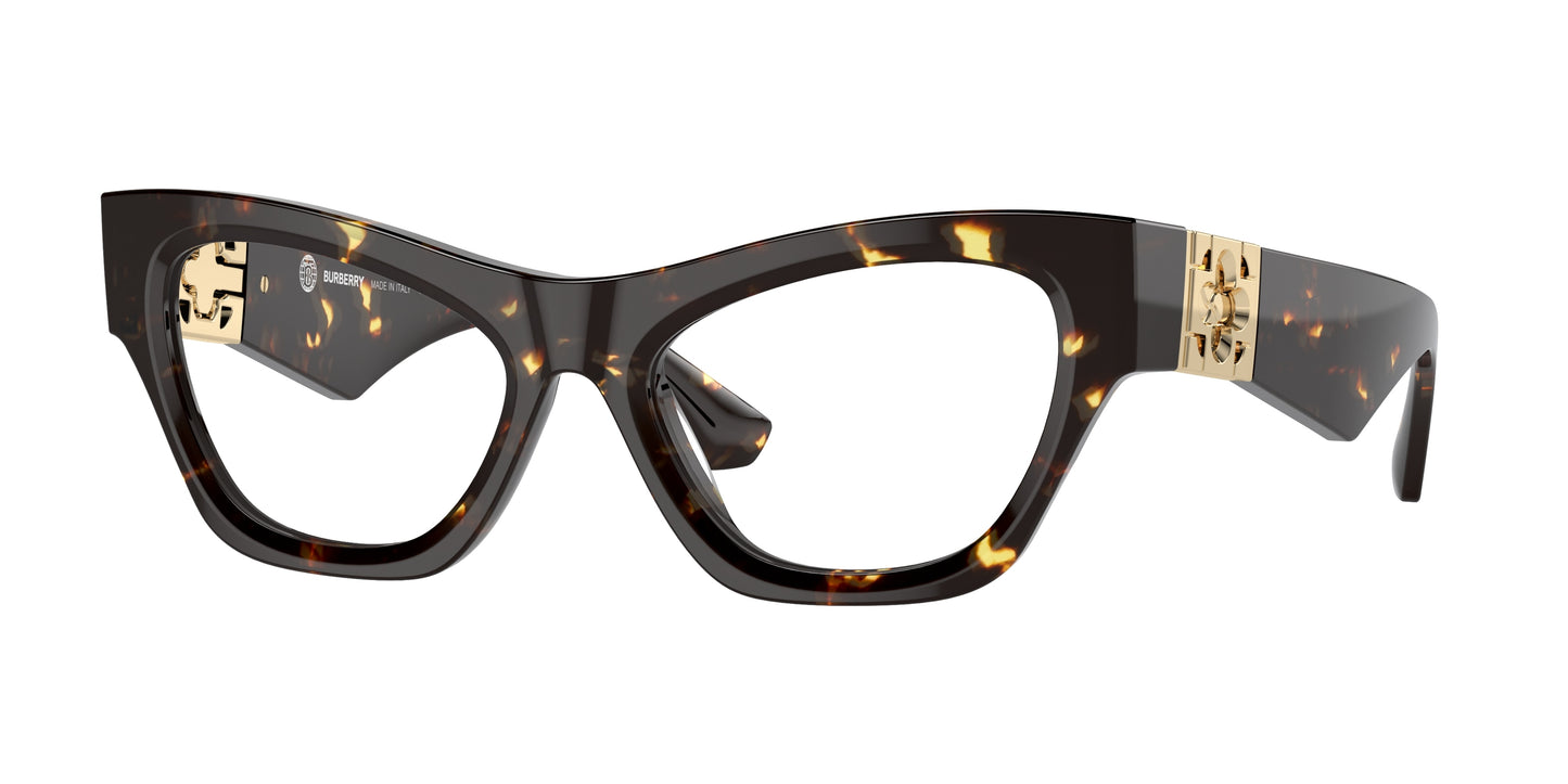 Burberry BE2405U Cat Eye Eyeglasses 4106-Dark Havana 53-135-18 - Color Map Brown