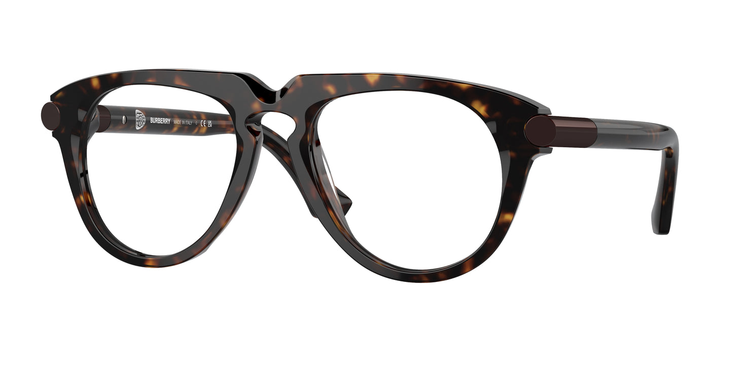 Burberry BE2408U Pilot Eyeglasses 3002-Dark Havana 53-145-20 - Color Map Brown