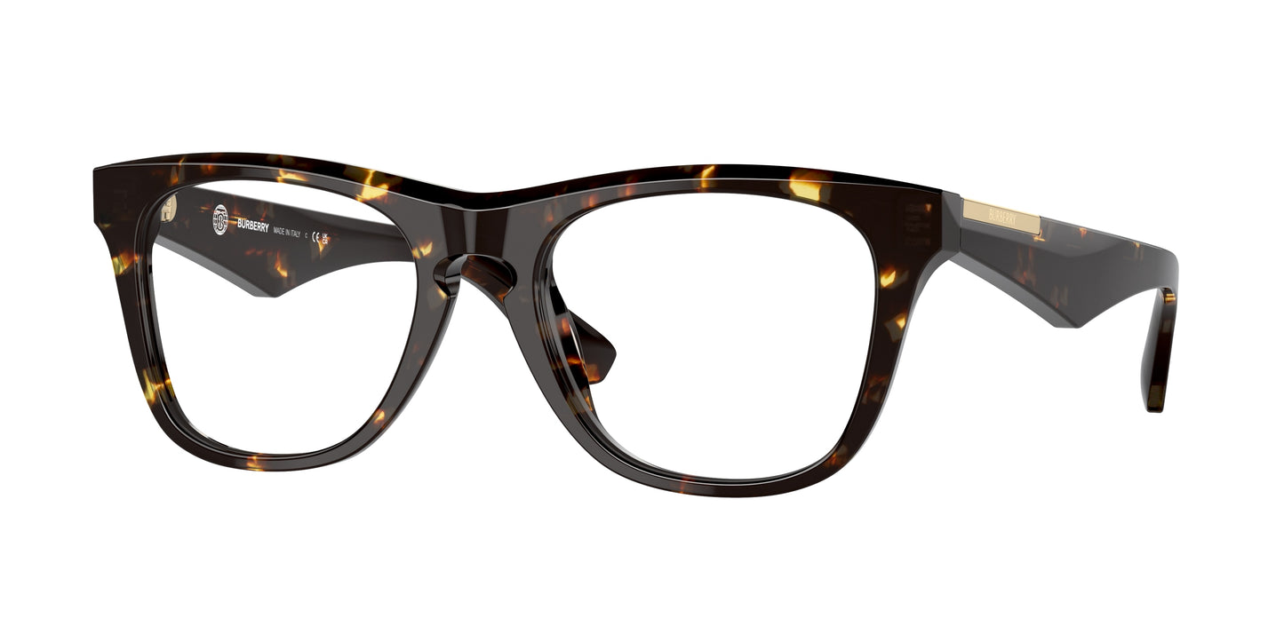 Burberry BE2409F Square Eyeglasses 4106-Dark Havana 53-145-19 - Color Map Brown
