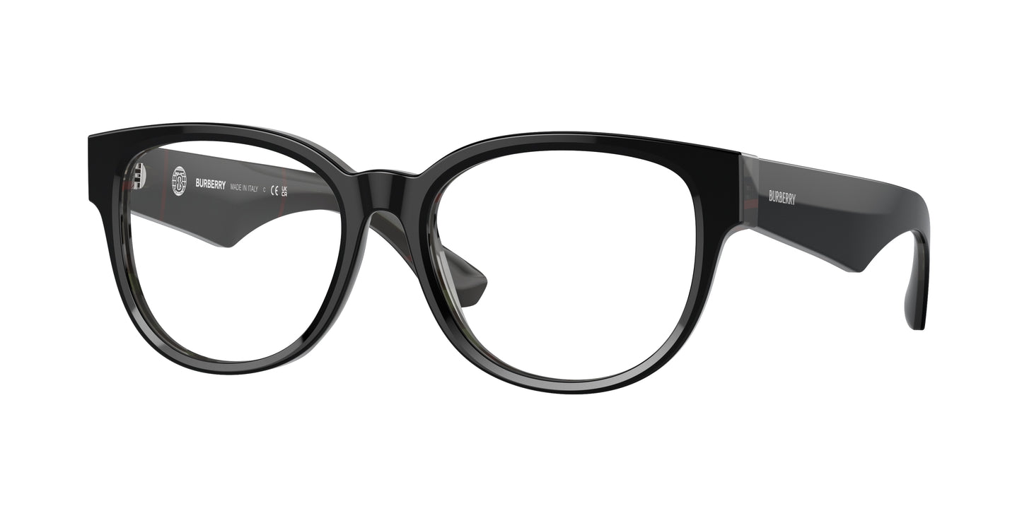 Burberry BE2410F Phantos Eyeglasses 4121-Top Black On Vintage Check 53-140-17 - Color Map Black