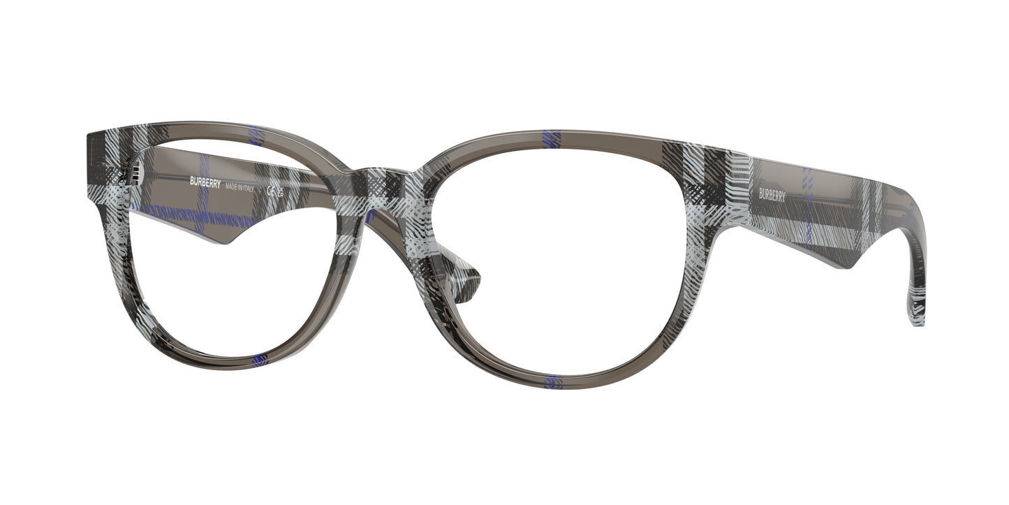 Burberry BE2410 Phantos Eyeglasses 4147-Check Lichen 53-140-17 - Color Map Grey