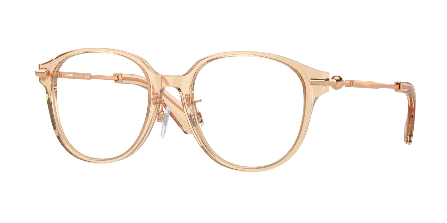 Burberry BE2412D Round Eyeglasses 4063-Brown 52-140-19 - Color Map Brown