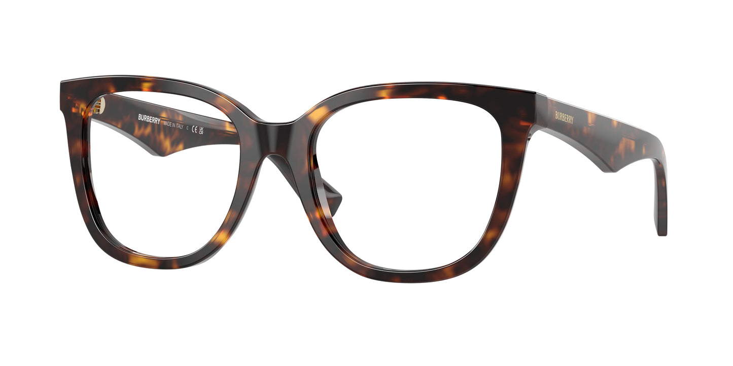Burberry BE2415F Square Eyeglasses 3002-Dark Havana 53-140-19 - Color Map Brown
