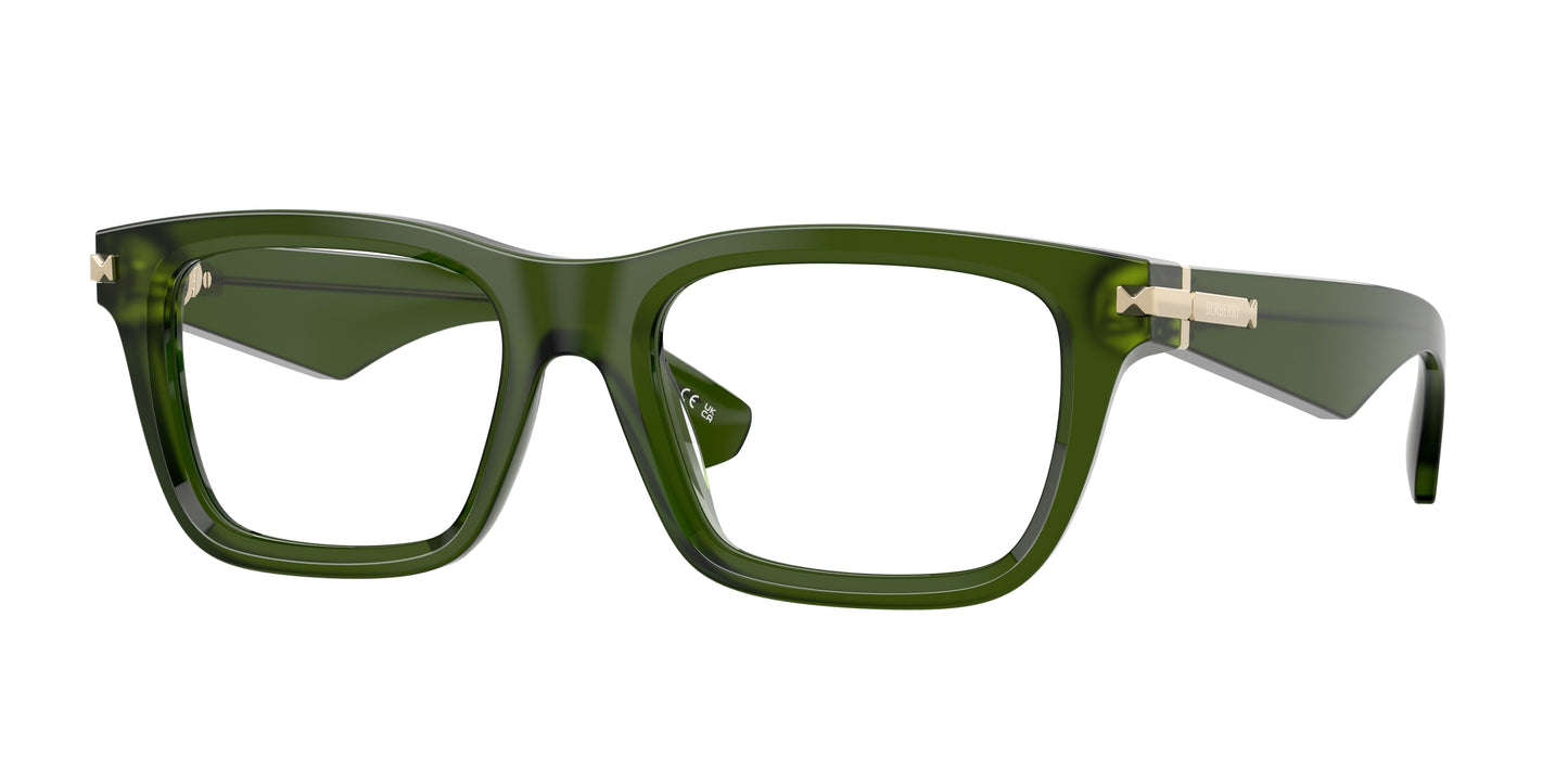 Burberry BE2419F Rectangle Eyeglasses 4148-Green 53-145-19 - Color Map Green