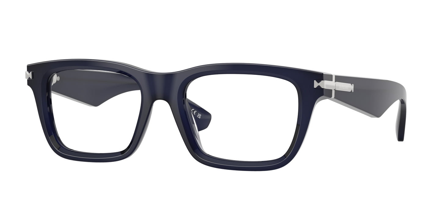 Burberry BE2419 Rectangle Eyeglasses 4120-Blue 53-145-19 - Color Map Blue