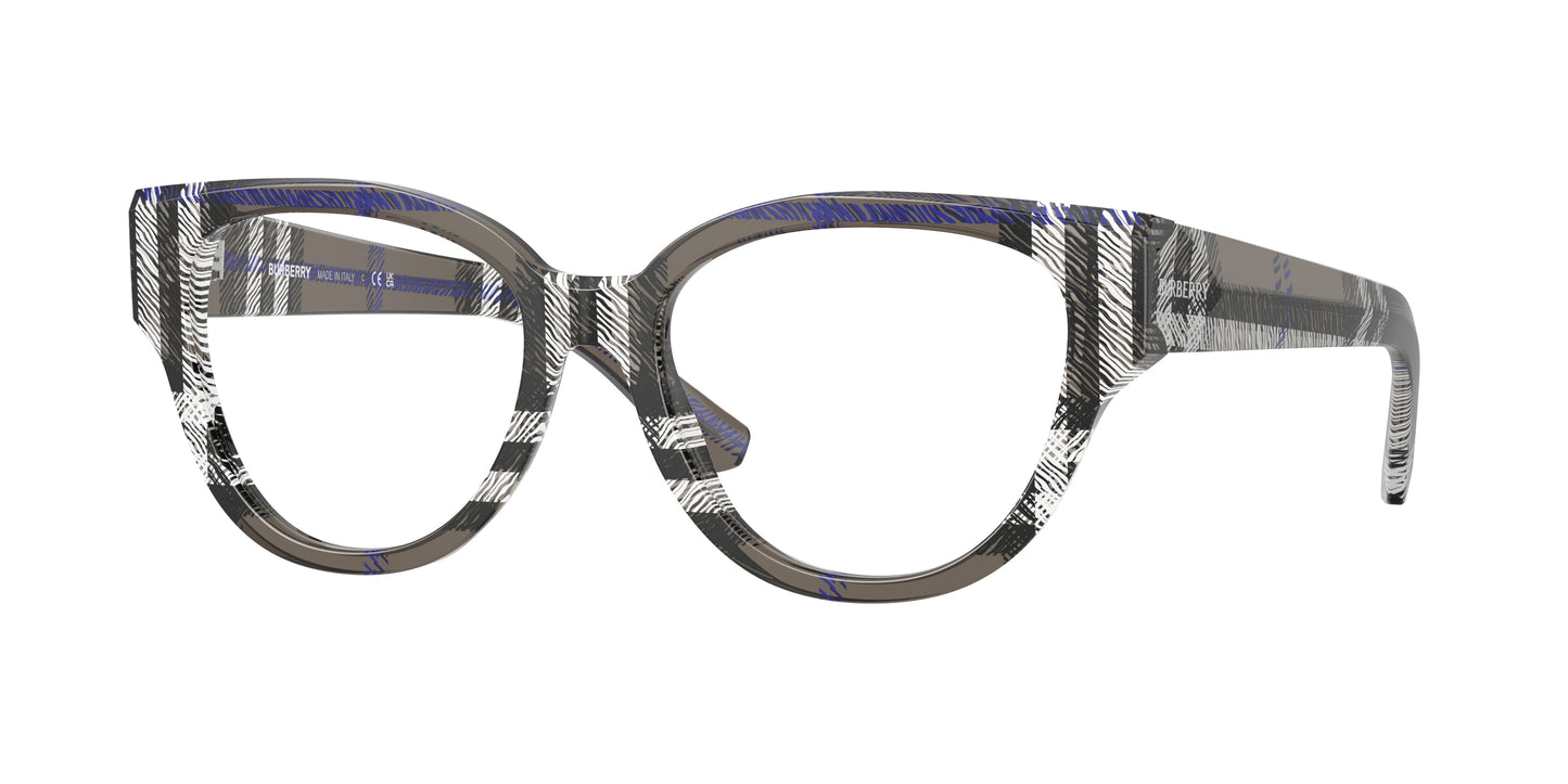 Burberry BE2421F Phantos Eyeglasses 4147-Check Lichen 53-140-17 - Color Map Grey