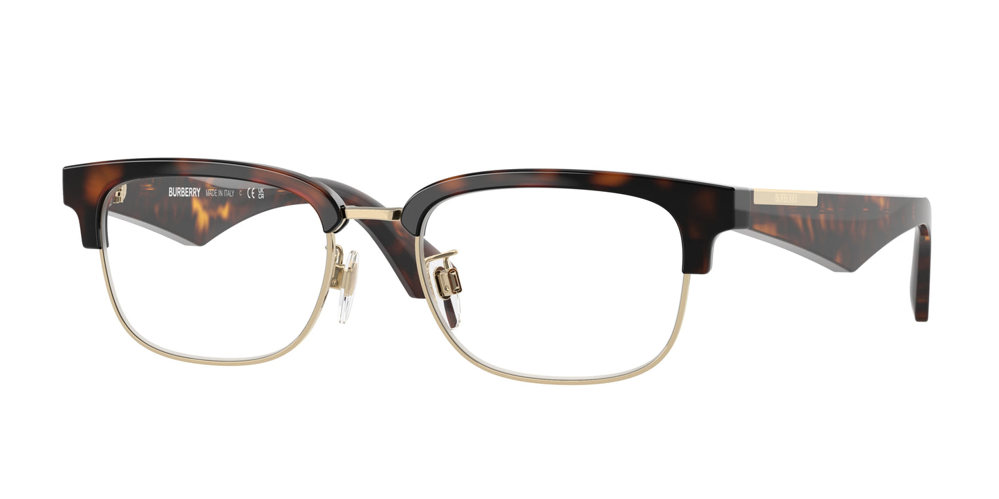 Burberry BE2424D Rectangle Eyeglasses 3002-Light Gold 54-145-19 - Color Map Brown