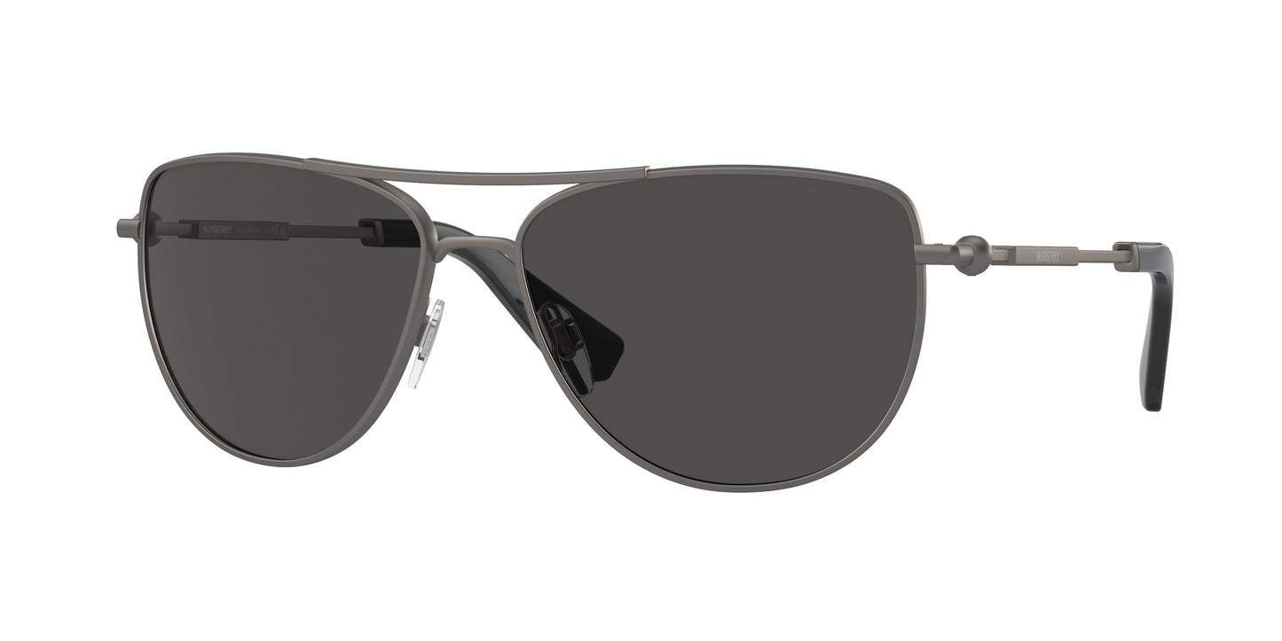 Burberry BE3149 Pilot Sunglasses 131687-Dark Grey 60-140-15 - Color Map Grey