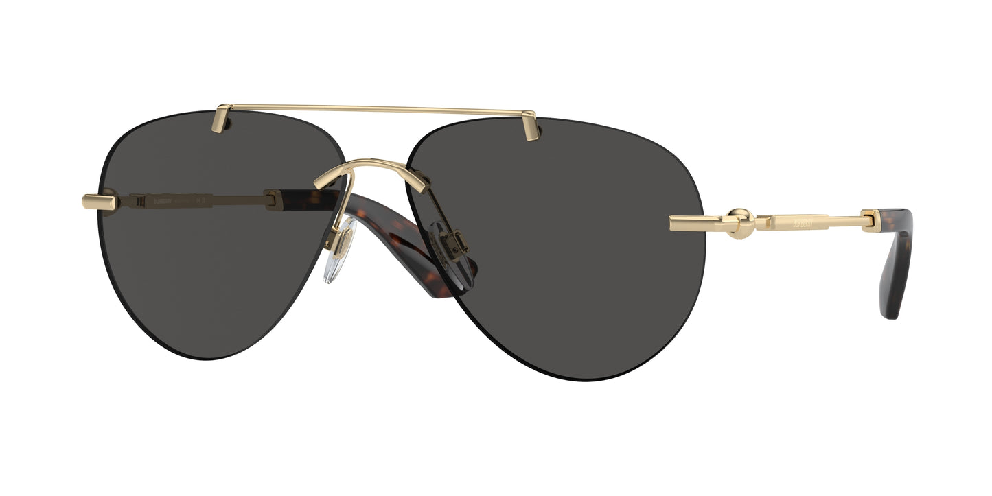 Burberry BE3151 Pilot Sunglasses 110987-Light Gold 60-140-13 - Color Map Gold