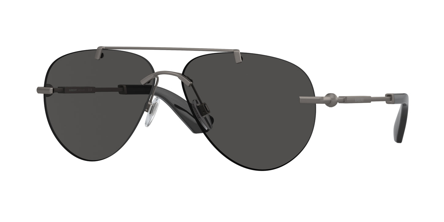 Burberry BE3151 Pilot Sunglasses 131687-Dark Grey 60-140-13 - Color Map Grey