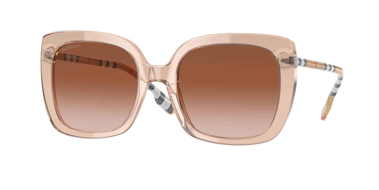 Burberry CAROLL BE4323F Square Sunglasses 400613-Peach 56-140-20 - Color Map Pink
