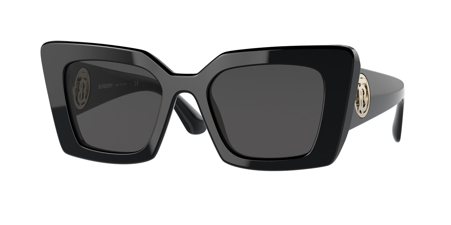 Burberry DAISY BE4344 Square Sunglasses 300187-Black 51-140-20 - Color Map Black