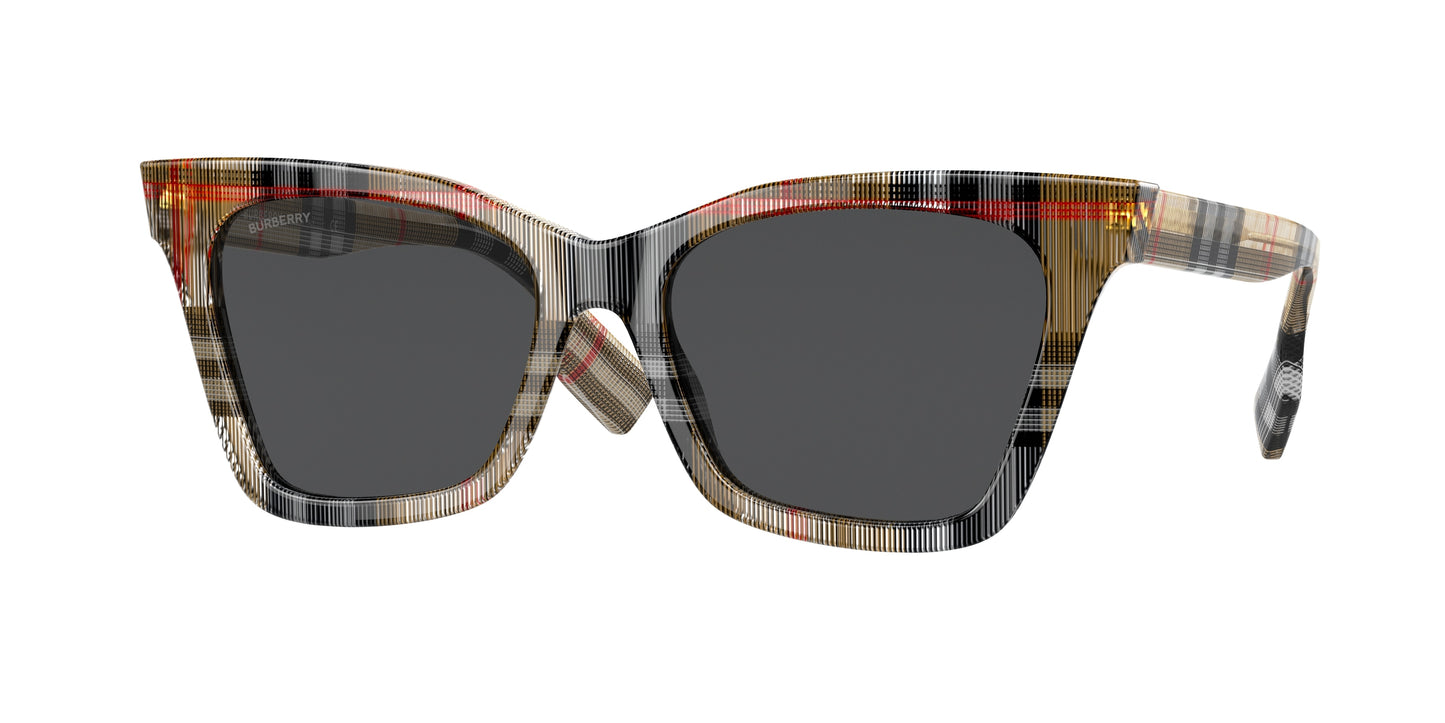 Burberry ELSA BE4346 Irregular Sunglasses 394487-Vintage Check 53-140-17 - Color Map Brown