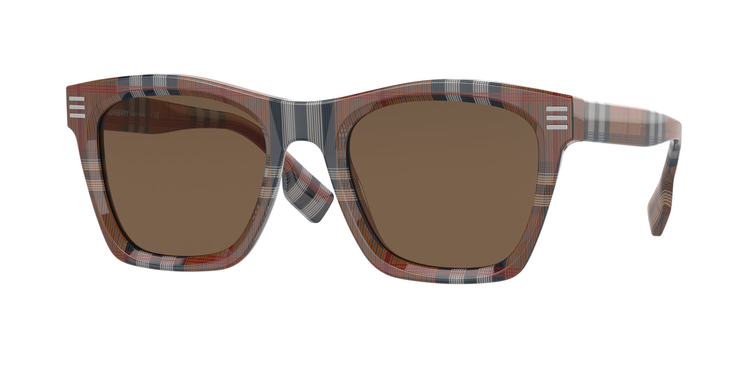 Burberry COOPER BE4348 Square Sunglasses 396673-Brown Check 52-145-21 - Color Map Brown