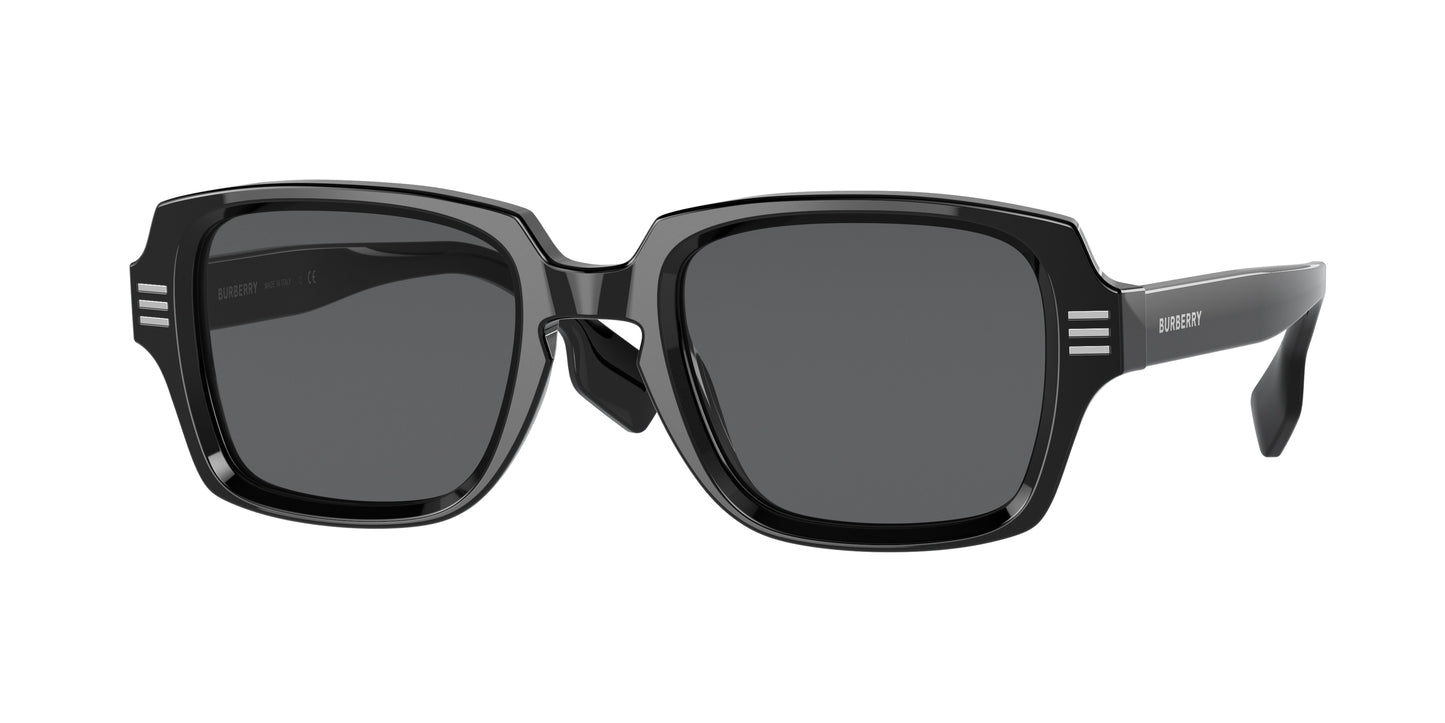 Burberry ELDON BE4349 Rectangle Sunglasses 300187-Black 51-145-22 - Color Map Black