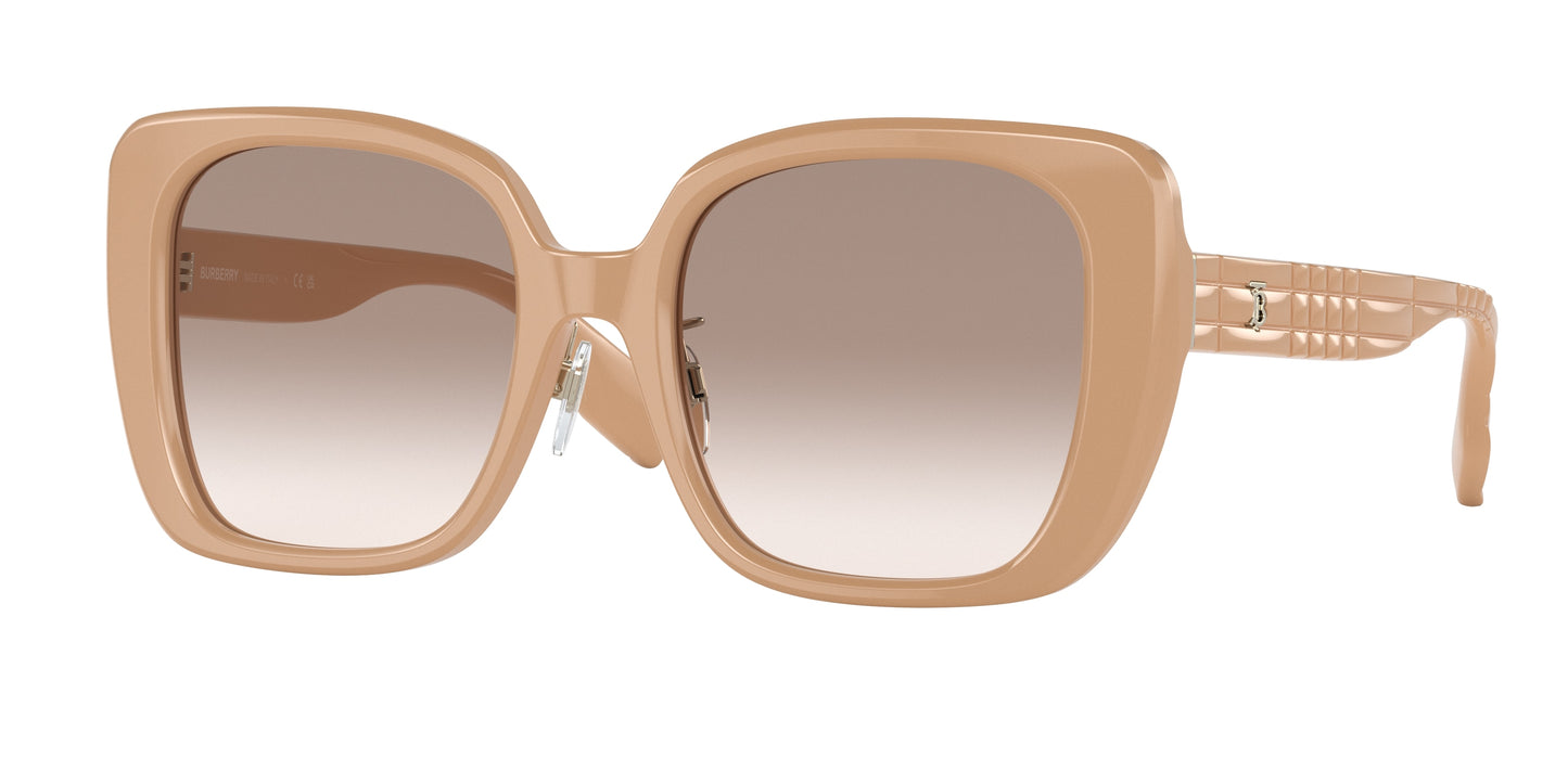 Burberry HELENA BE4371F Square Sunglasses 399013-Beige 54-140-20 - Color Map Beige