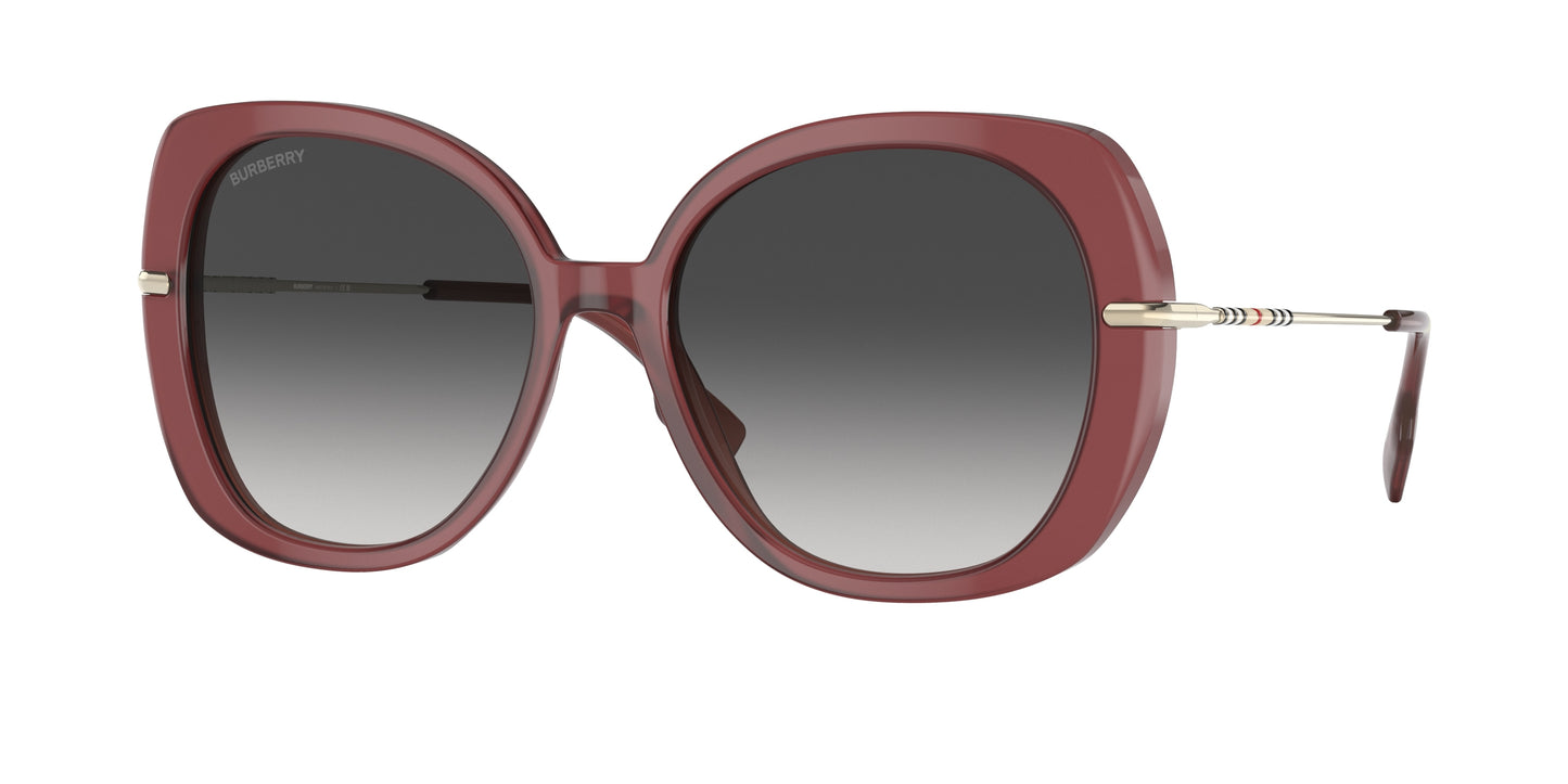 Burberry EUGENIE BE4374 Square Sunglasses 40228G-Bordeaux 55-140-17 - Color Map Red