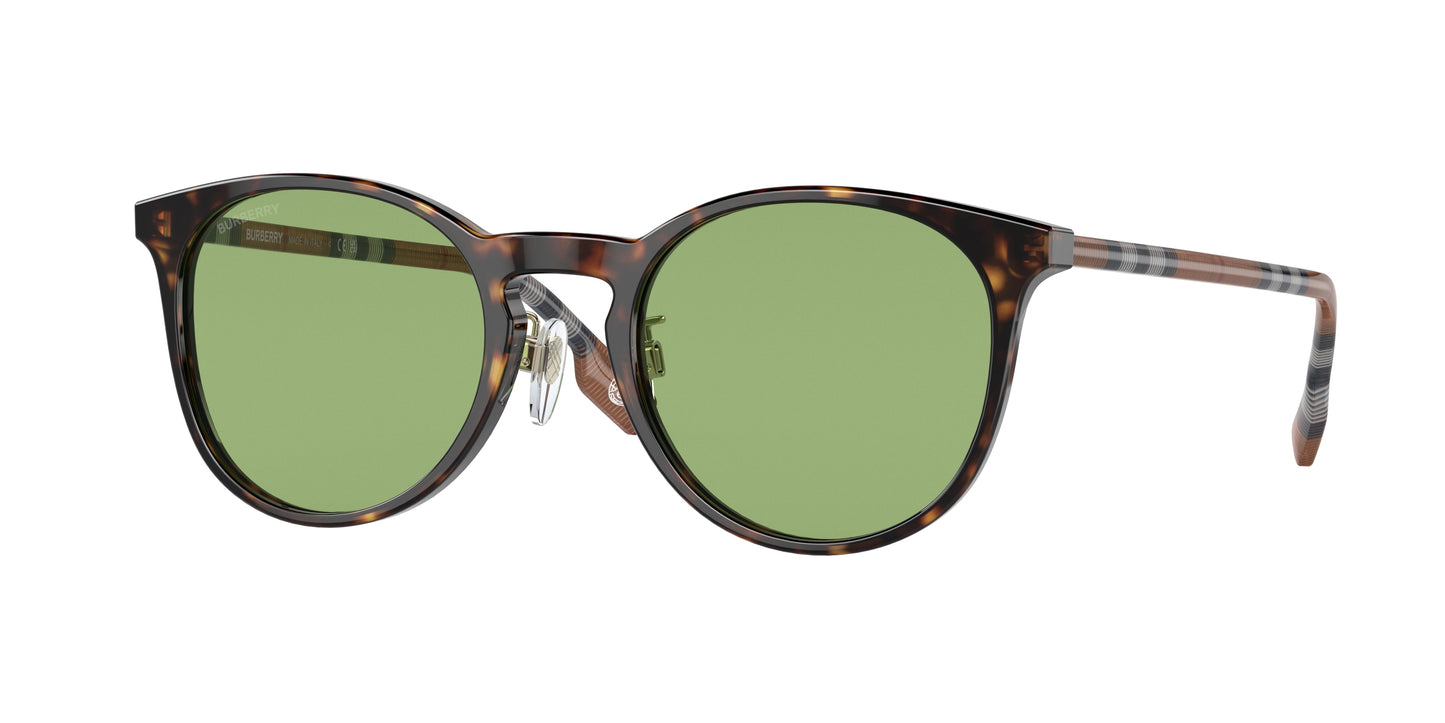 Burberry BE4380D Round Sunglasses 4017/2-Dark Havana 51-140-21 - Color Map Brown
