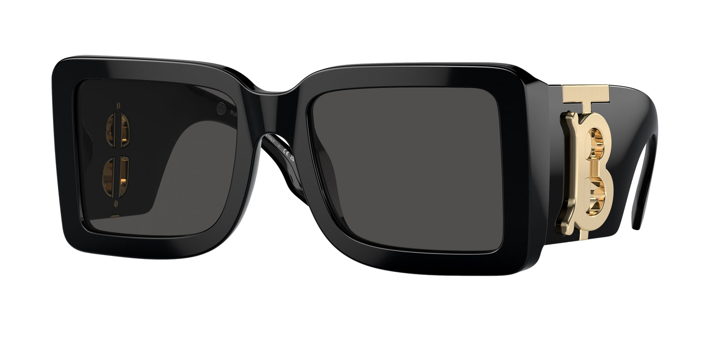 Burberry BE4406U Square Sunglasses 300187-Black 55-140-20 - Color Map Black