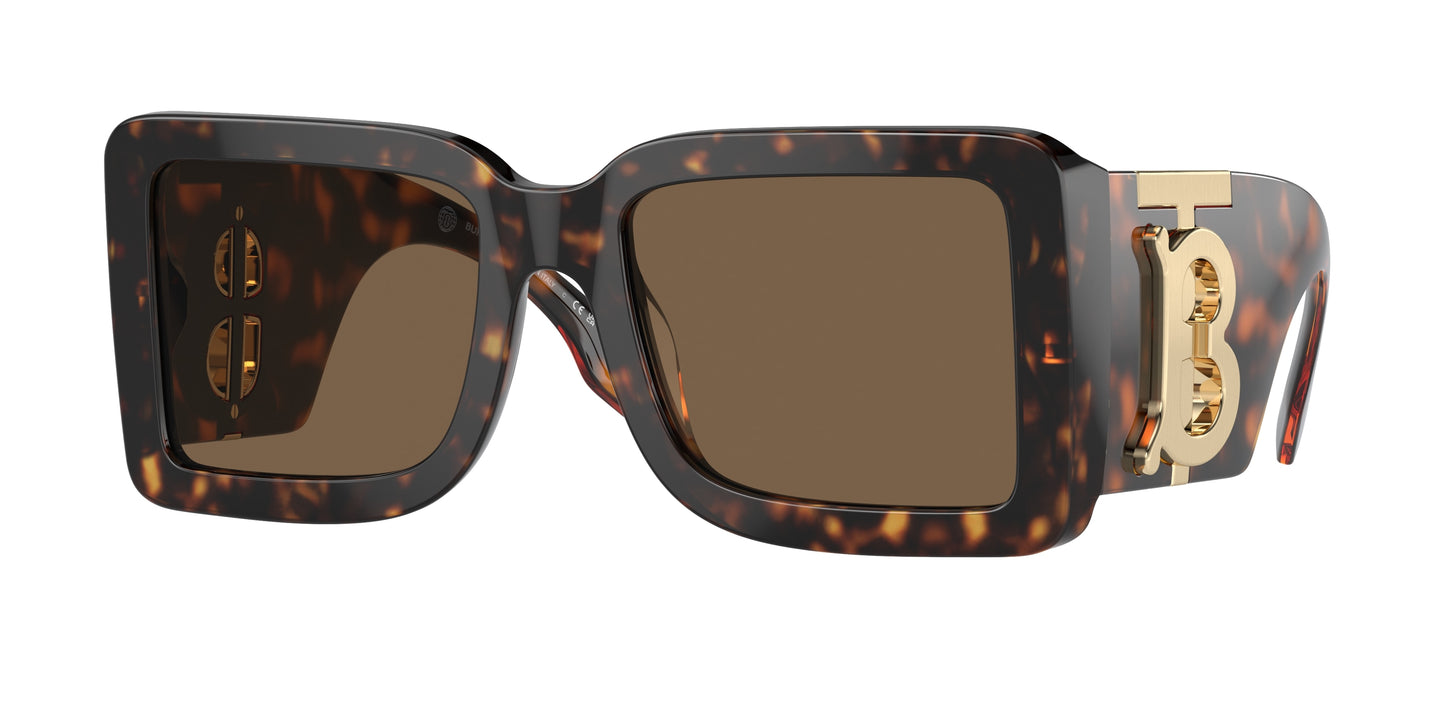 Burberry BE4406U Square Sunglasses 300273-Dark Havana 55-140-20 - Color Map Brown