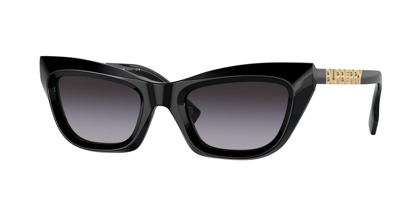 Burberry BE4409 Cat Eye Sunglasses 30018G-Black 51-140-21 - Color Map Black