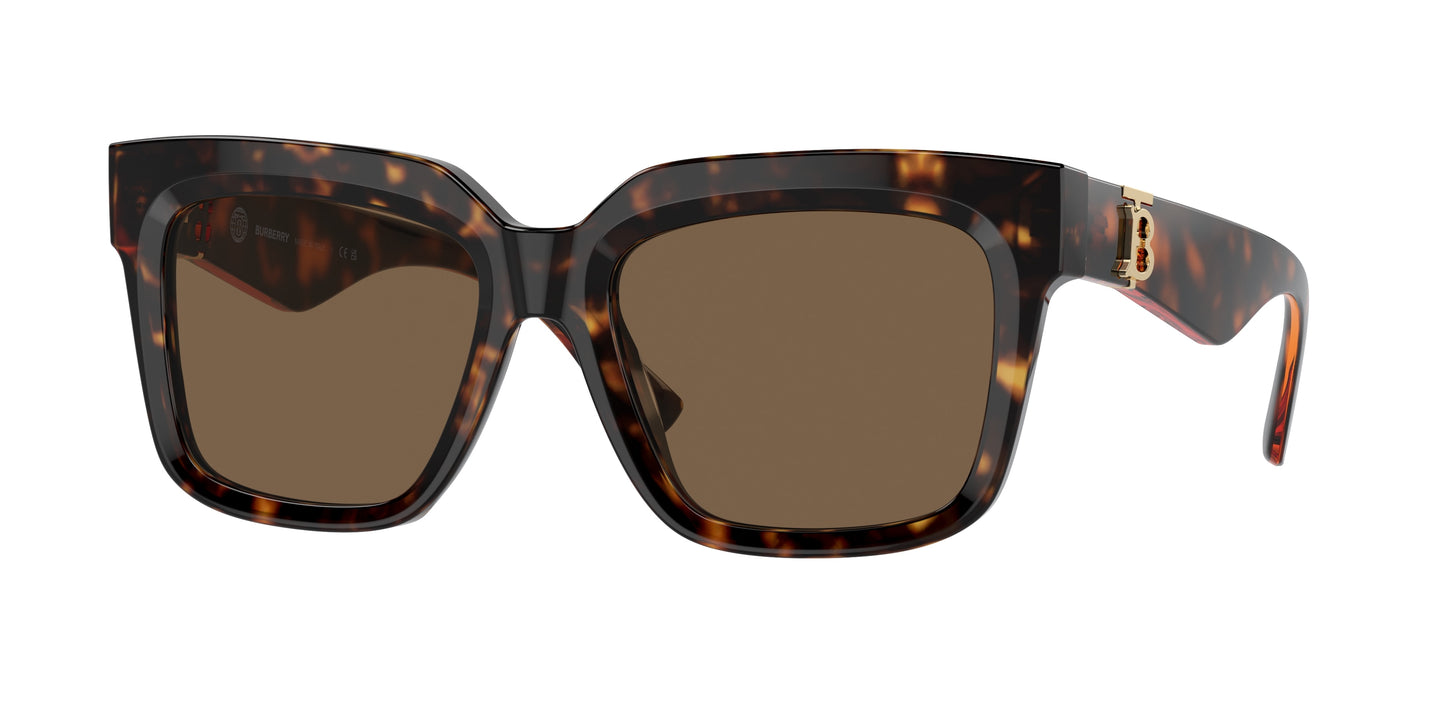 Burberry BE4419F Square Sunglasses 300273-Dark Havana 54-140-18 - Color Map Brown