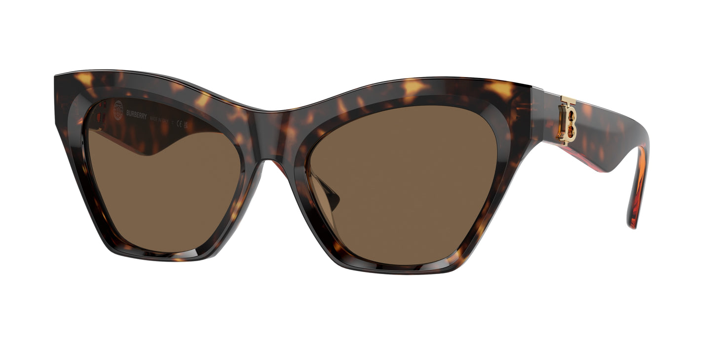 Burberry BE4420U Cat Eye Sunglasses 300273-Dark Havana 55-140-18 - Color Map Brown
