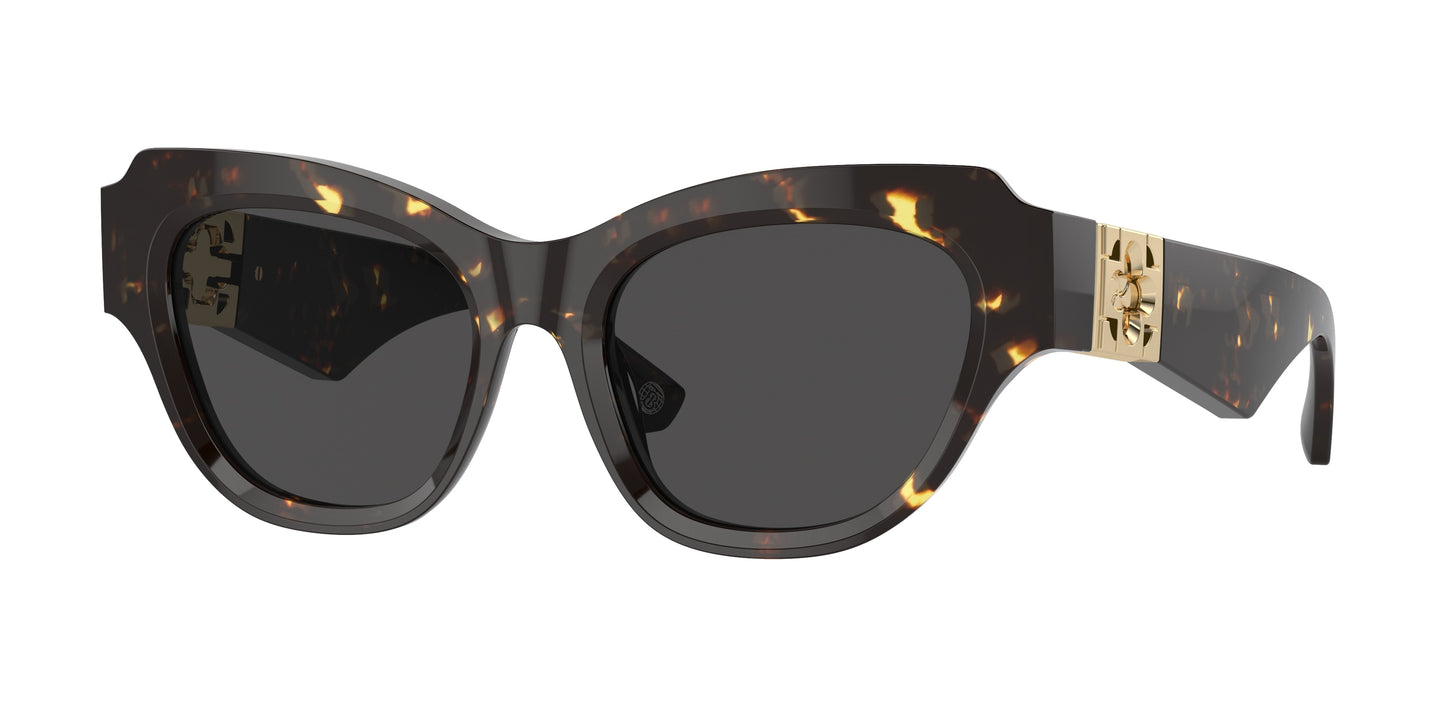 Burberry BE4423F Irregular Sunglasses 410687-Dark Havana 52-130-18 - Color Map Brown